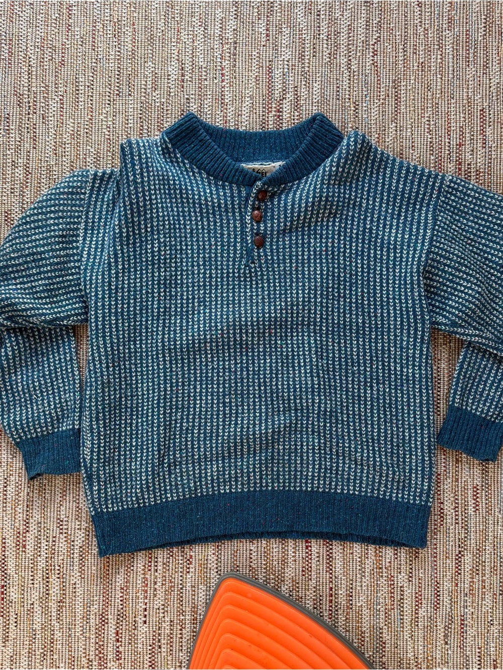 Vintage REI Textured Knit Henley Sweater